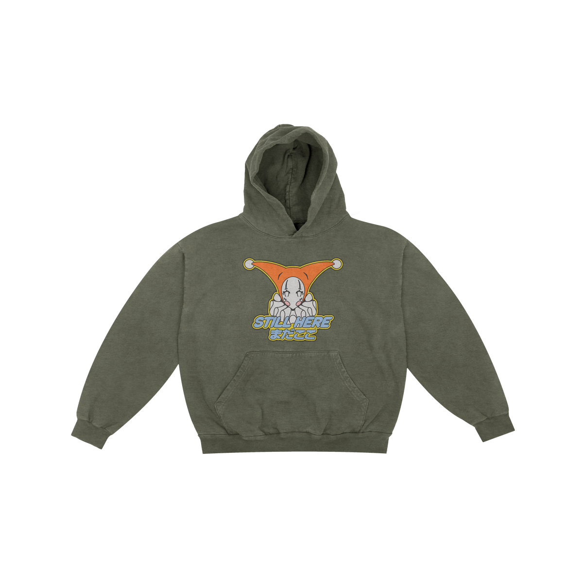 Still Here Hoodie Faded Green